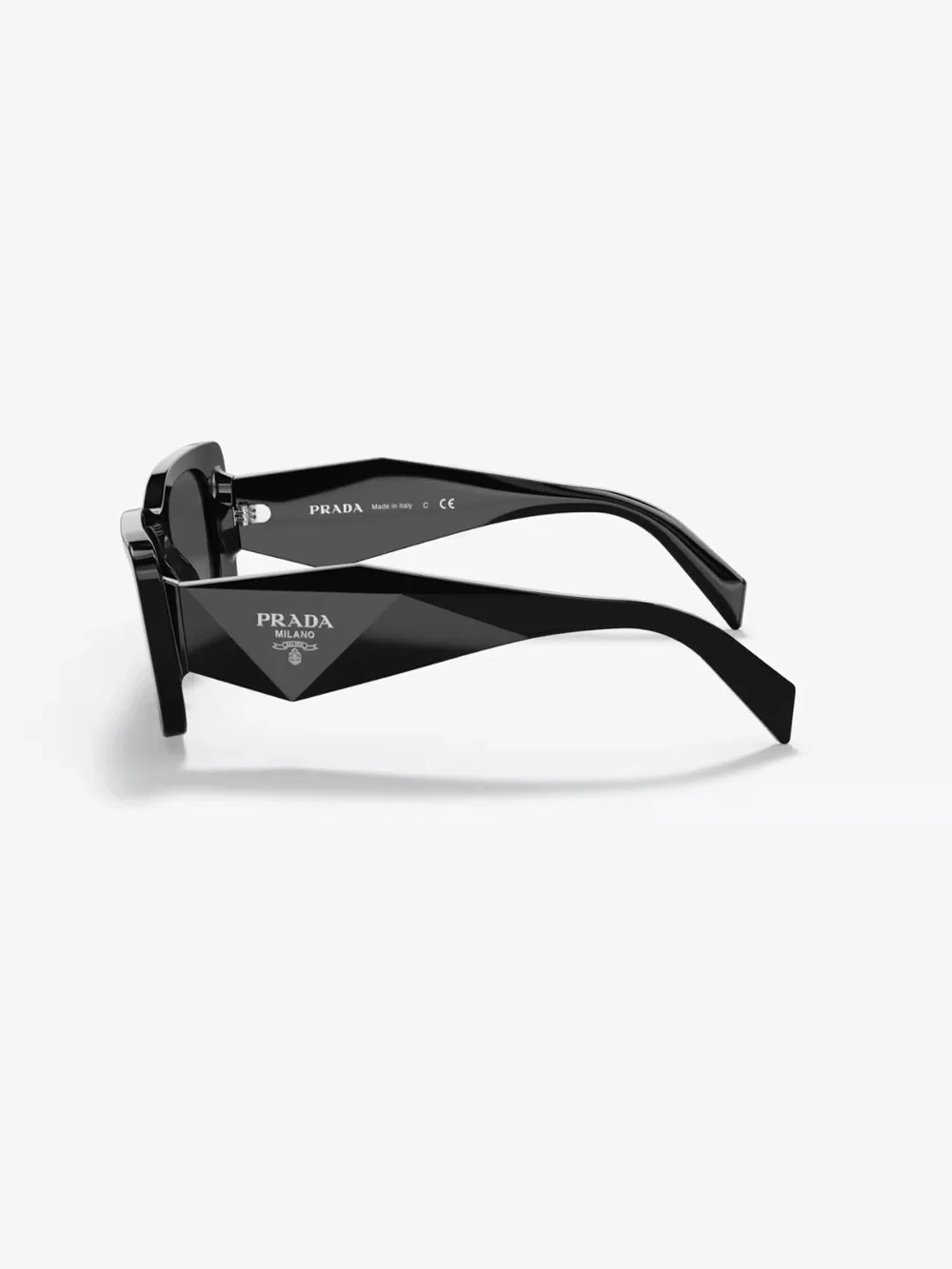 Prada Black Oversized Angular Sunglasses